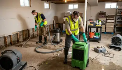 Basement flood cleanup service for a Winston-Salem, NC home after stormwater damage