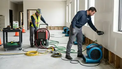 Structural drying equipment removing hidden moisture after water damage in Winston-Salem, NC